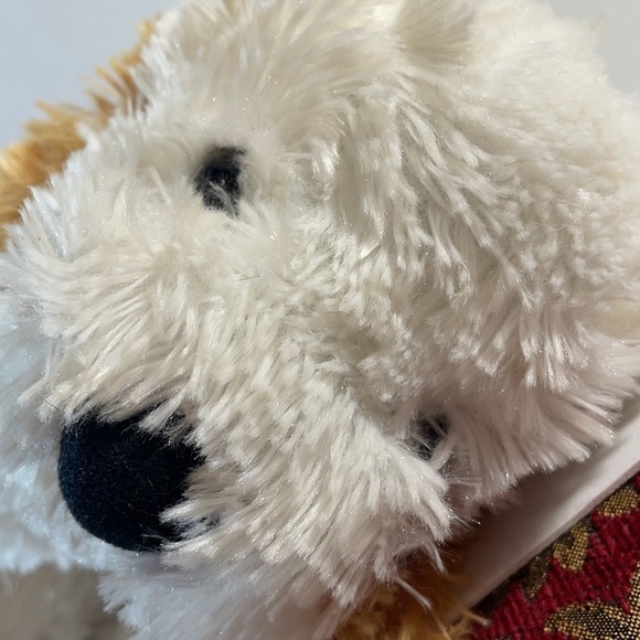 Fiesta White Tan Snuggly Soft Puppy Dog Plush - Picture 10 of 14